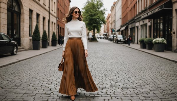 10 jupes longues plissées élégantes à prix abordables